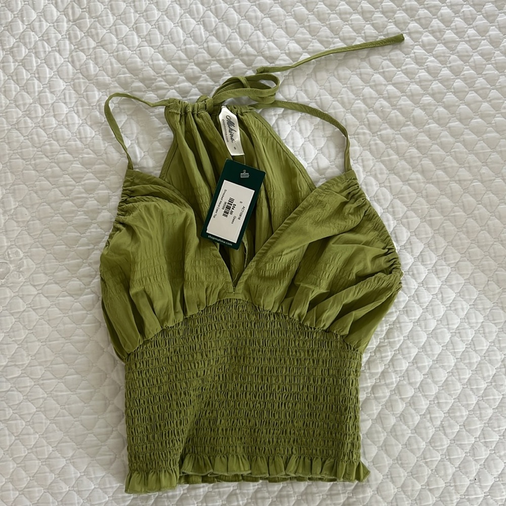 Green Halter Top